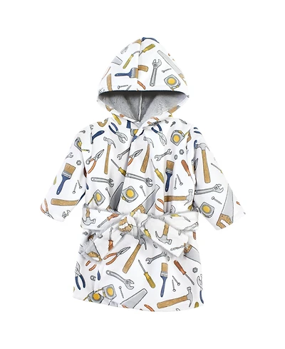 Hudson Baby Boys Ultra-Soft Mink-Feel Poolside & Beach Cover-Up Robe with Cozy Faux Fur Interior