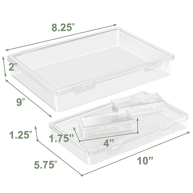 Sorbus 4 Piece Stackable Document & Paper Storage Box Set