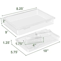 Sorbus 4 Piece Stackable Document & Paper Storage Box Set