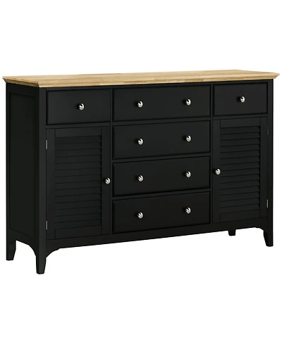 Homcom Sideboard Modern Buffet Cabinet with Adjustable Shelves,