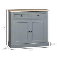 Homcom Buffet Cabinet with 2 Storage Drawers and Cabinet