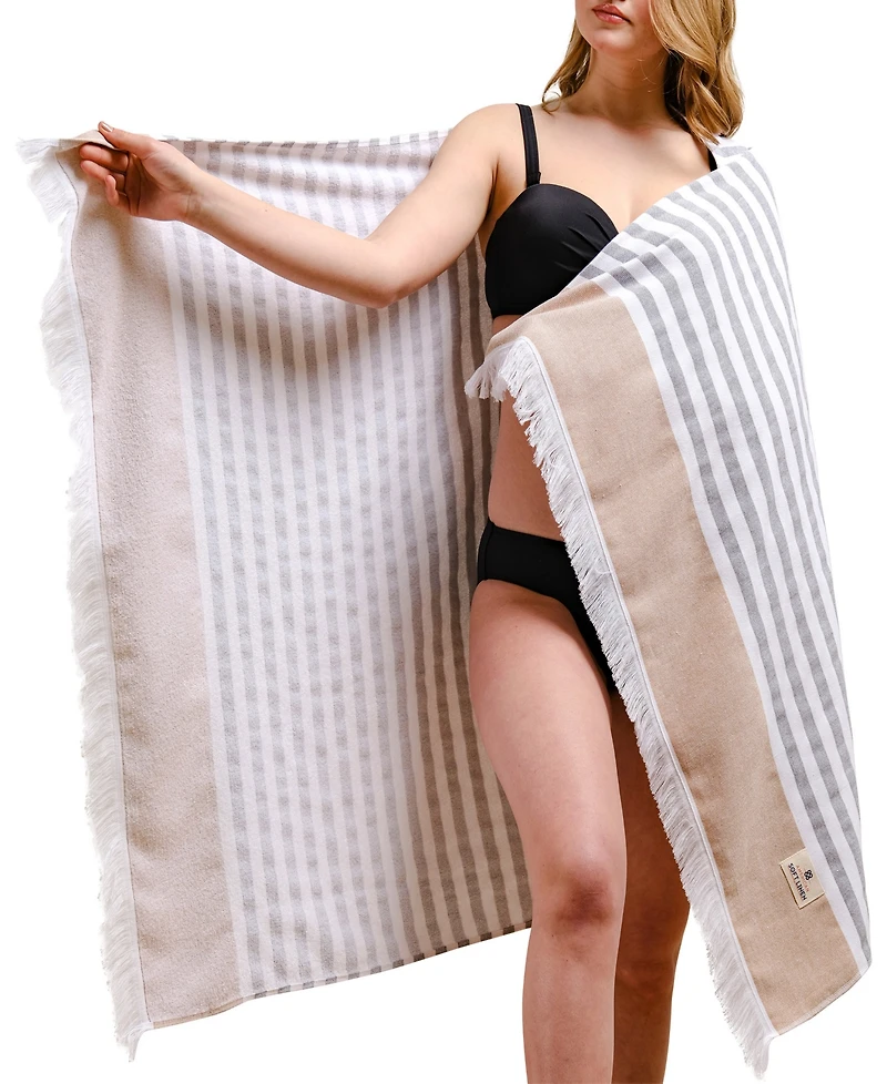 American Soft Linen Peshtemal 100% Turkish Cotton 4-Pack Beach Towels, 35" x 60"