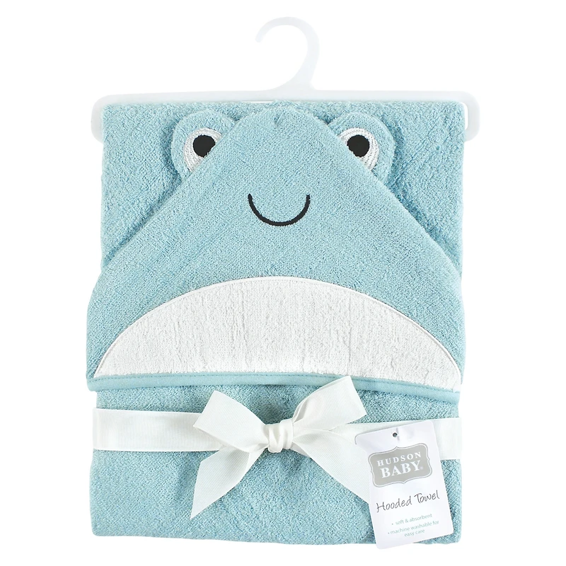 Hudson Baby Unisex Cotton Animal Face Hooded Towel, One