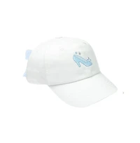 Bits & Bows Girls Glass Slipper Bow Baseball Hat in White