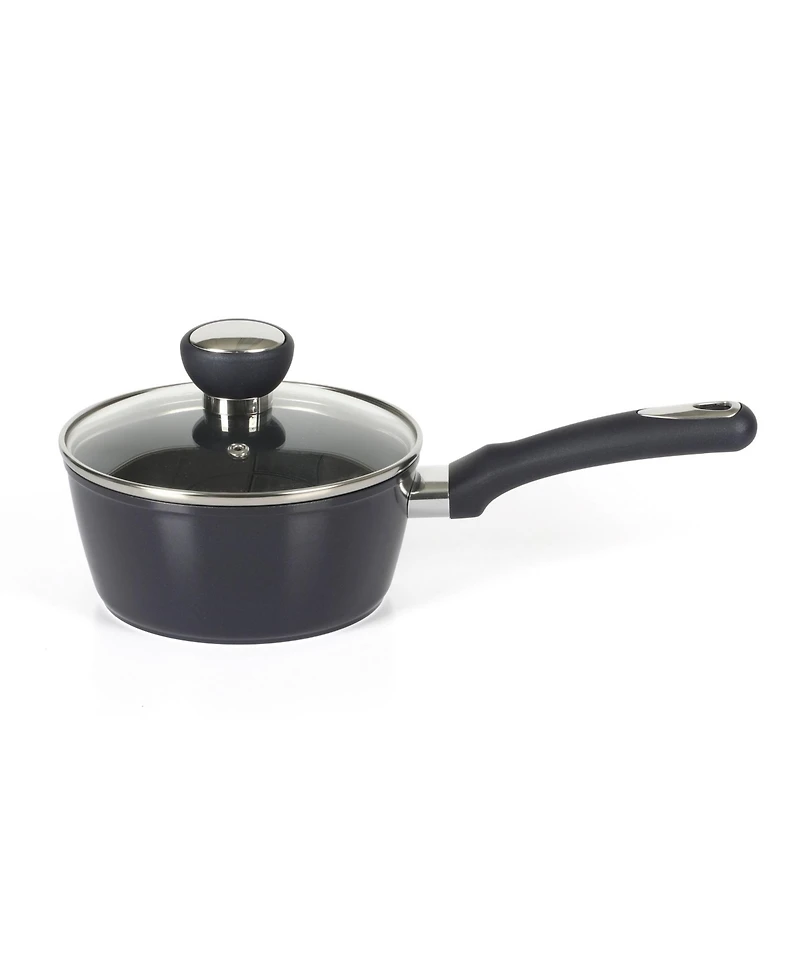 Oster Hawke 14 Piece Aluminum Premium Pfa Free Ceramic Nonstick Blue Sapphire Pots and Pans Cookware Set W/ Induction Base