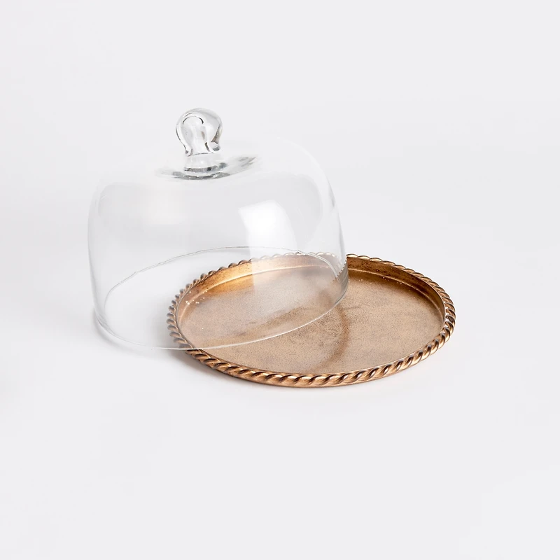 Braiden Tray With Cloche Small