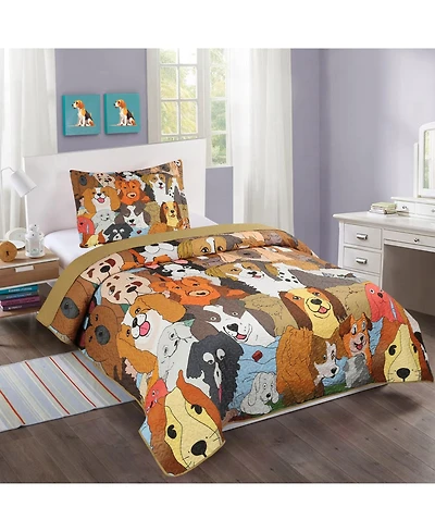 MarCielo Kids Girls Quilt Set Bedspread Coverlet Set WX200 Twin