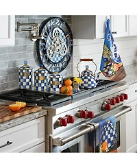 Mackenzie-Childs Royal Check Large Enameled Canister