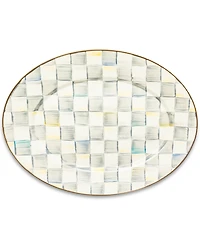 Mackenzie-Childs Sterling Check Medium Oval Platter