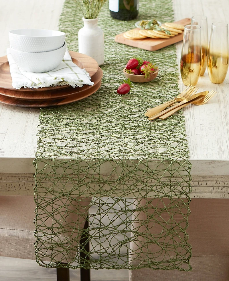 Design Imports Woven Paper Table Runner, 14"x72 "