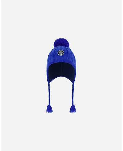 Deux par Deux Boy Peruvian Knit Hat Royal Blue - Toddler|Child