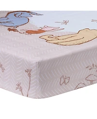 Lambs & Ivy Disney Baby Pooh Bear & Pals Photo Op Cotton Baby Fitted Crib Sheet