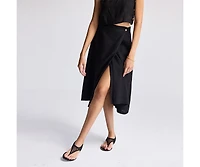 Reistor Women's Overlap Midi Skirt