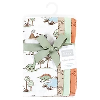 Hudson Baby Unisex Soft Flannel Cotton Blend Burp Cloths Bundle