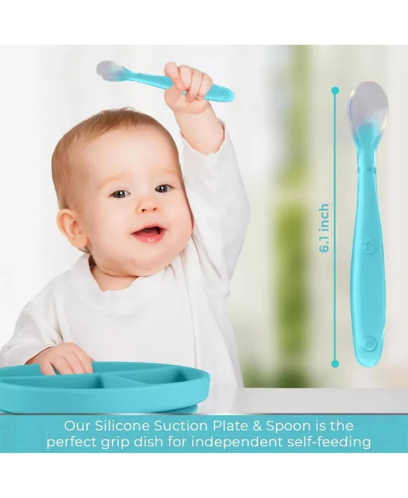 Sperric Silicone Baby Suction Plate for Self Feeding Training