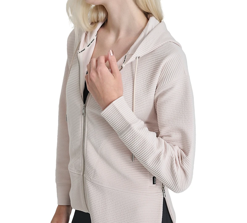 Dkny Women's Tech Ottoman Full-Zip Hoodie