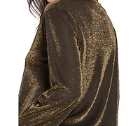 Linea Donatella Women's 2-Pc. Metallic Pajamas Set