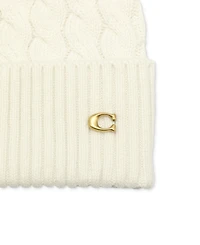 Coach Signature C Cable Knit Beanie