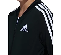 adidas Big Girls Zip Front Tricot Bomber Jacket