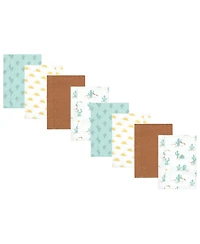Hudson Baby Unisex Soft Flannel Cotton Blend Burp Cloths Bundle