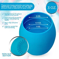 Sperric Toddler Silicone Cup Training - Open Led Weaning 2 Pack of No Spill Sippy Cups Soft & Gentle on Gums Bpa Free