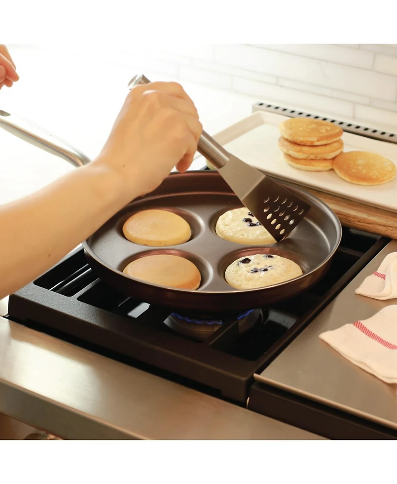 Techef - Eggcelente Pan, Swedish Pancake Pan, Plett Pan, Multi Egg Pan, 4-Cup Egg Frying Pan, Nonstick Egg Cooker Pan