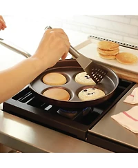 Techef - Eggcelente Pan, Swedish Pancake Pan, Plett Pan, Multi Egg Pan, 4-Cup Egg Frying Pan, Nonstick Egg Cooker Pan
