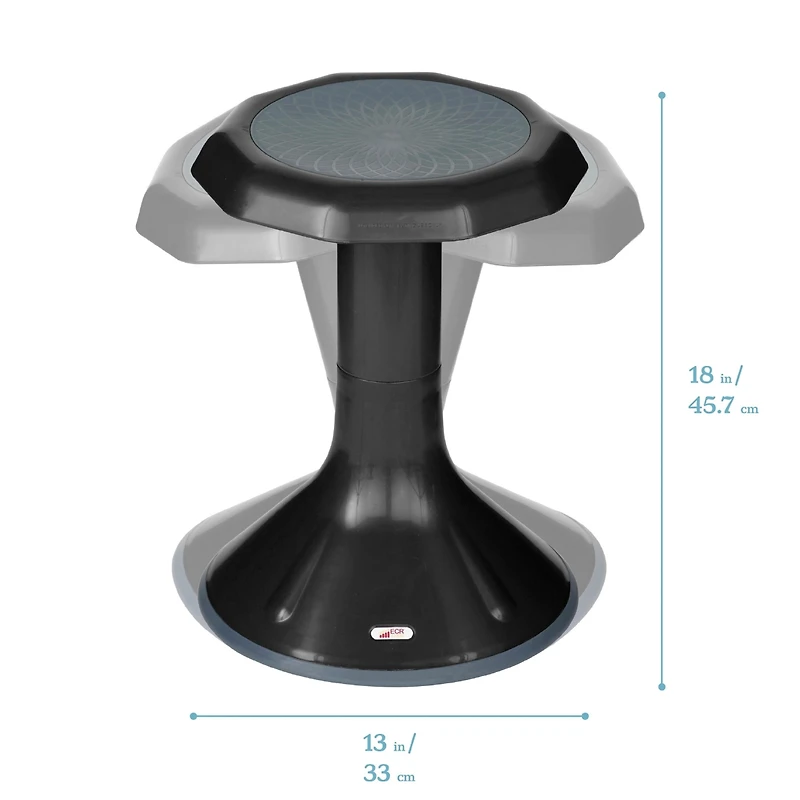 ECR4Kids Ace Active Core Engagement Wobble Stool, 18-Inch Seat Height, Eggplant