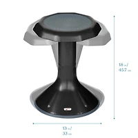 ECR4Kids Ace Active Core Engagement Wobble Stool, 18-Inch Seat Height, Eggplant