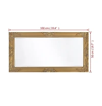 vidaXL Wall Mirror Baroque Style 39.4"x19.7" Gold