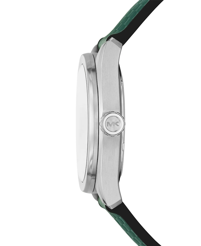 Michael Kors Men's Accelerator 2.0 Three-Hand Date Green Nylon and Silicone Watch 42mm