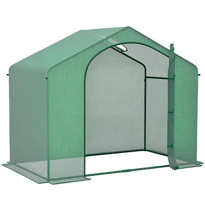 Portable Walk-in house with Pe Cover, Zipper Door, Top Vent,