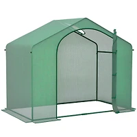 Portable Walk-in house with Pe Cover, Zipper Door, Top Vent,