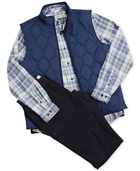 Weatherproof Vintage Flannel Shirt Quilted Vest Cargo Pants