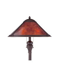 Regency Hill Capistrano Rustic Mission Floor Lamp Standing 57 1/2" Tall Bronze Metal Natural Mica Cone Shade for Living Room Bedroom Office House