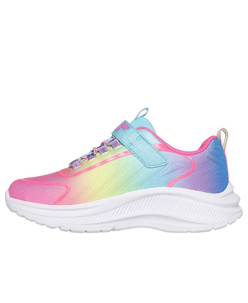 Skechers Little Girls Rainbow Cruisers Light-Up Fastening Strap Casual Sneakers from Finish Line