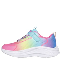Skechers Little Girls Rainbow Cruisers Light-Up Fastening Strap Casual Sneakers from Finish Line