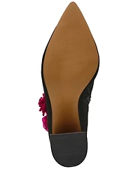 Betsey Johnson Women's Finlee Rosette Flare-Heel Dress Booties