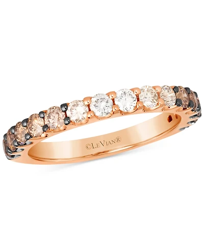 Le Vian Chocolate Ombre Diamond Band (1 ct. t.w.) 14k Rose Gold or Yellow
