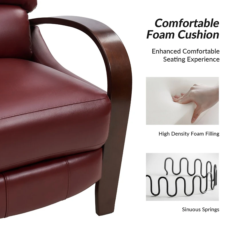Alex Genuine Leather Manual Recliner