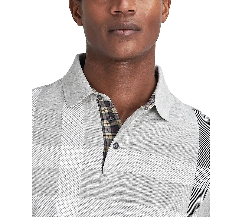 Barbour Men's Blaine Tailored-Fit Tartan Long-Sleeve Polo Shirt