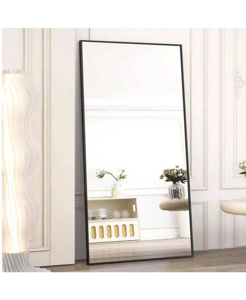 Homlux Rectangular Free Stand Mirror 18"x58" in Black
