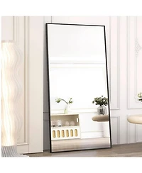 Homlux Rectangular Free Stand Mirror 18"x58" in Black