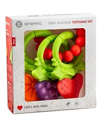 Sperric Baby Teething Toys for Newborns 0-6 Months | Textured Silicone Teethers for Infants 6-12 Months | Bpa Free | Sensory Exploration | Fruit Shape