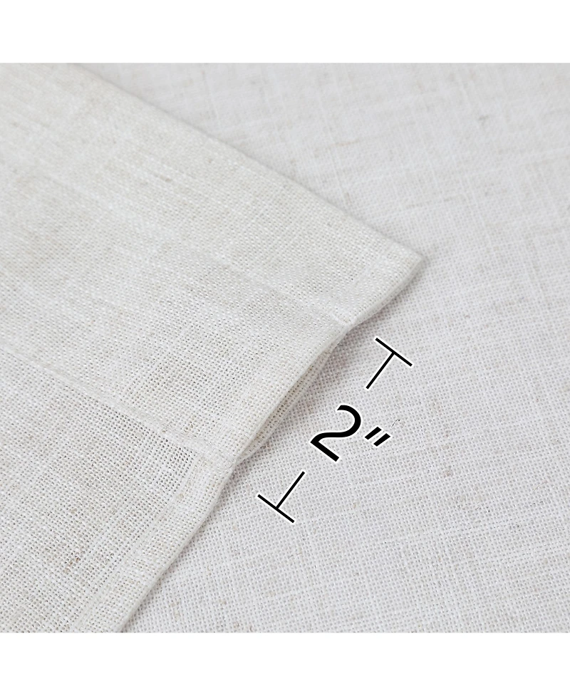 Caromio Linen Blend Kitchen Tier Window Curtain Pair, 52" x 45"