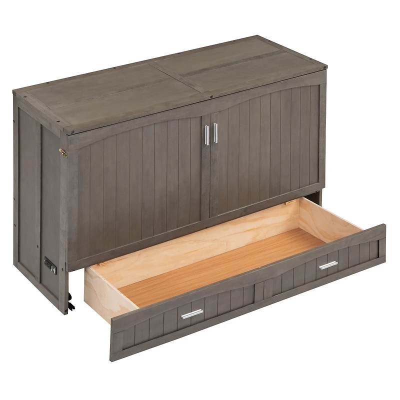 Streamdale Furniture Queen Size Murphy Bed With Built-In Charging Station