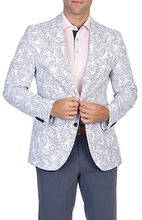 Tailorbyrd Men's Floral Striped Unlined Sport Coat
