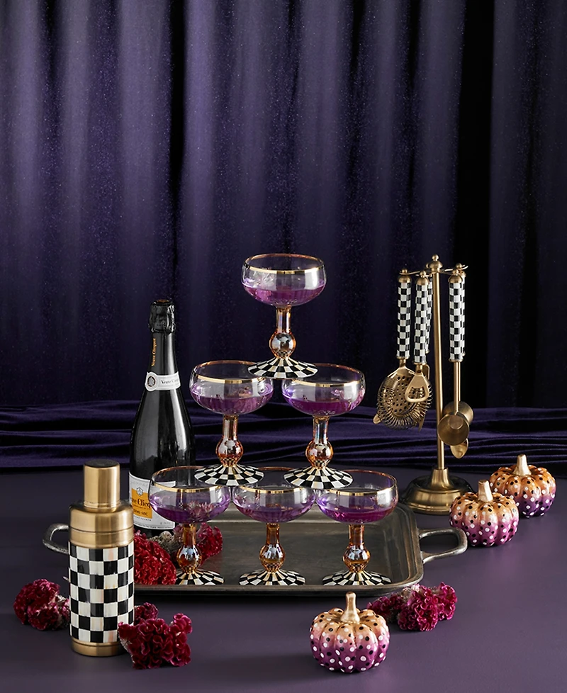 Mackenzie-Childs Courtly Check Coupe Glass