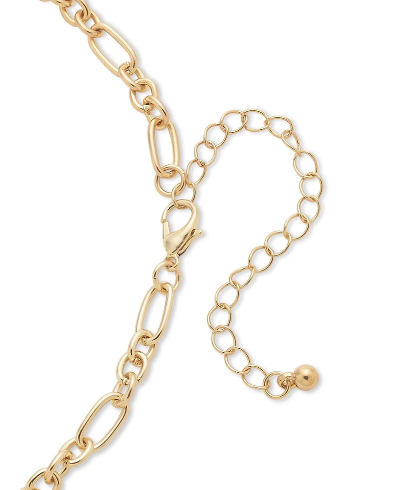 Holiday Lane Gold-Tone Santa Letter Charm Necklace, 18" + 3" extender, Created for Macy's