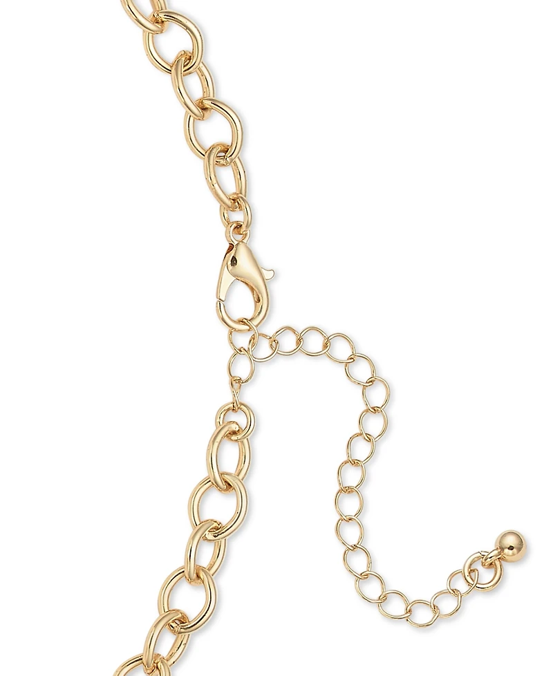 Holiday Lane Gold-Tone Festive Pendant Necklace, 18" + 3" extender, Created for Macy's